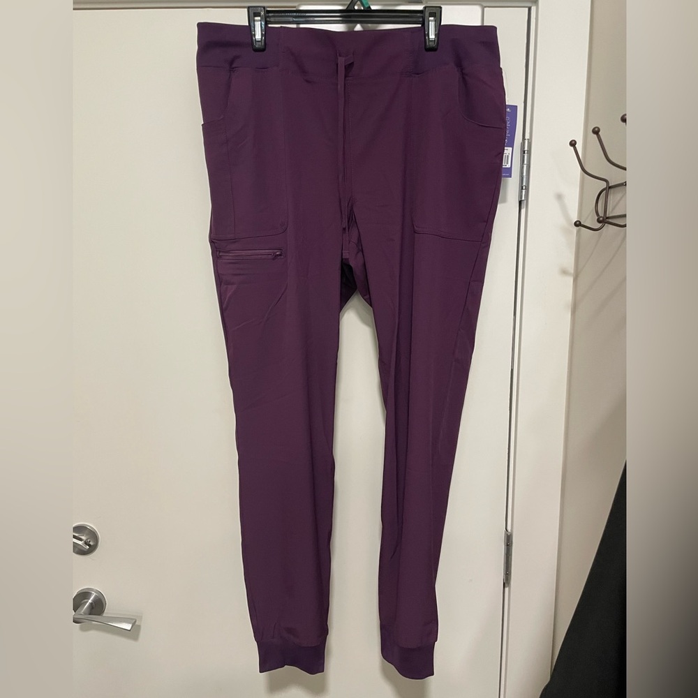 HeartSoul by Cherokee Women's XL Tall Jogger Scrub Pants “Eggplant”